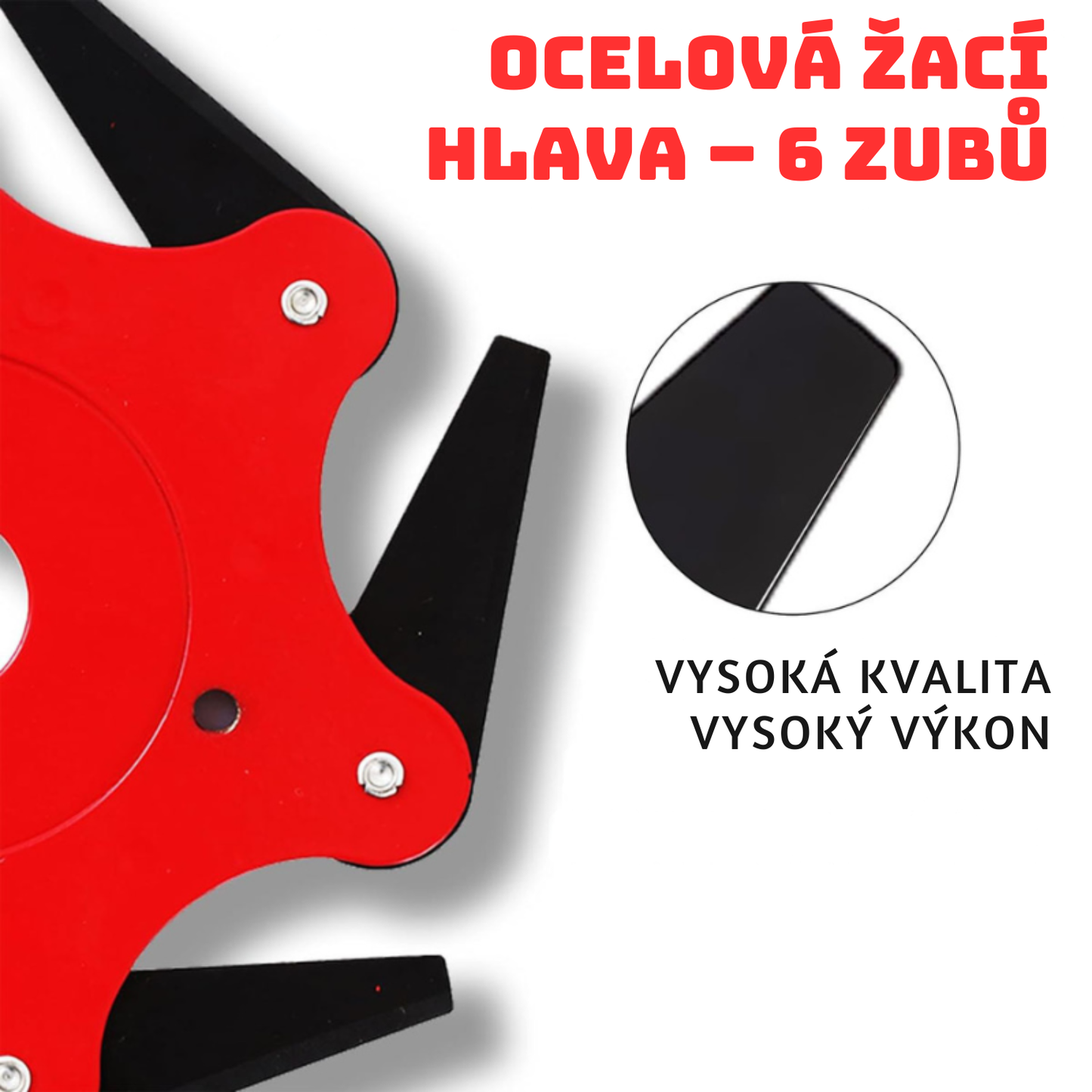 Žací kotouč na trávu se 6 ocelovými zuby (příslušenství součástí balení)