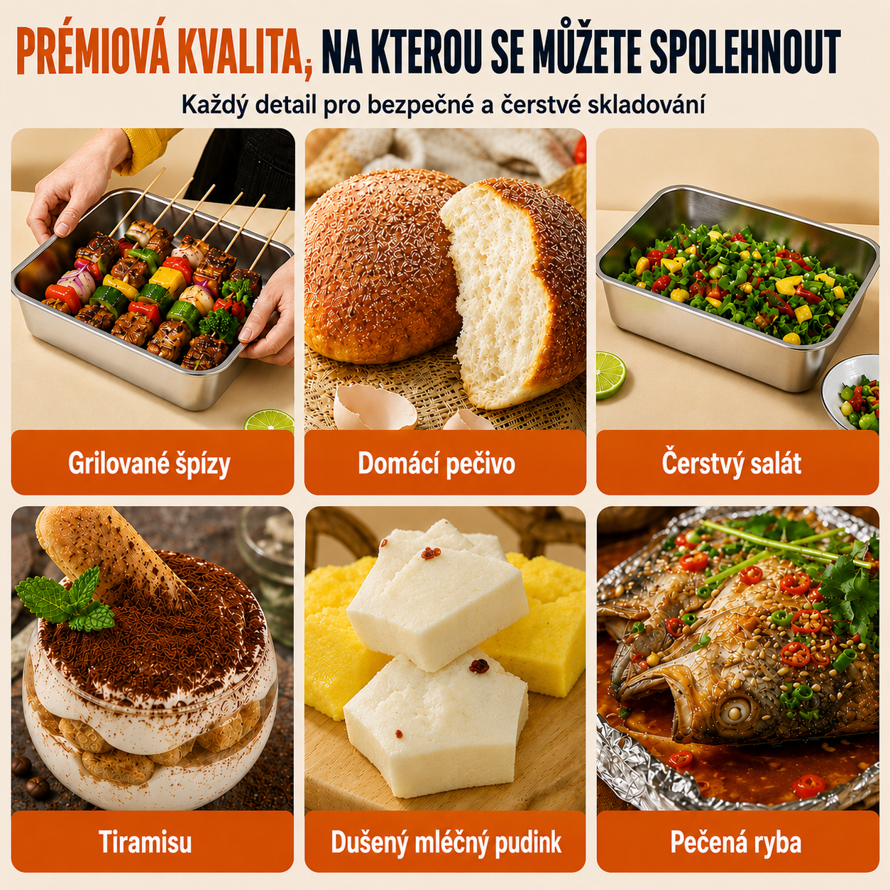 🥘 (6 + 🎁3 ZDARMA) Vakuová nádoba z oceli 316, 1000ML — německá kvalita | Čerstvé jídlo 5× déle