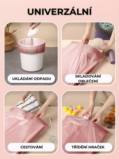 Růžový stahovací odpadkový pytel Iceberry