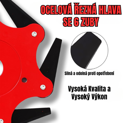 Ocelová Čepel Na Trávu Se 6 Zuby (Včetně Příslušenství)
