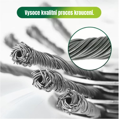 Sleva 70 % | Prémiová kroucená ocelová struna na sekačku, seká trávu až u kořene