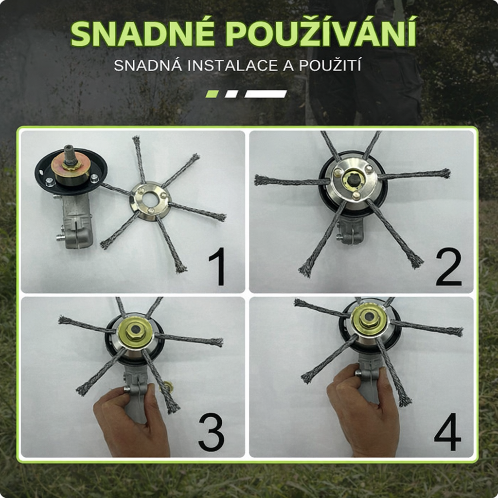 Ocelová žací hlava pro křovinořez