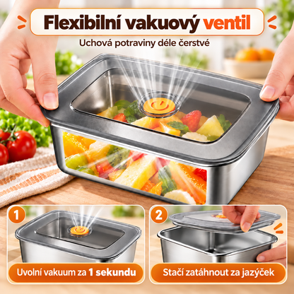 [🎁ZÍSKEJTE 12, ZAPLAŤTE 6] Potravinové Dózy Z Nerezové Oceli 316 ( VELKÁ VELIKOST – 1500 ML)