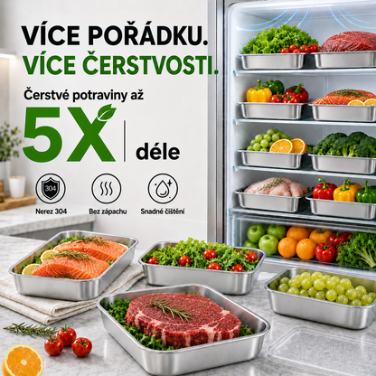 Nerezová nádoba z oceli 304 – Lednice bez zápachu, potraviny čerstvé po celý týden.