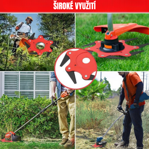 Ocelová Čepel Na Trávu Se 6 Zuby (Včetně Příslušenství)