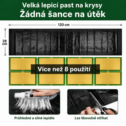 ⚡ Profesionální lepicí pasti – extra velké pro rychlejší odchyt (2 m × 27,5 cm)