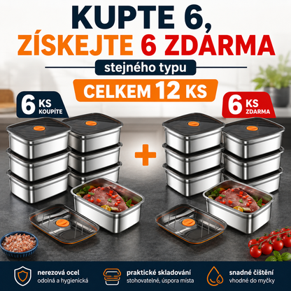 Nádoba z nerezové oceli 316 o objemu 1500 ml – Bezpečné a praktické řešení pro uchovávání potravin (19 × 14 × 8 cm)