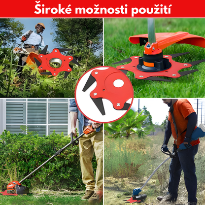 Žací kotouč na trávu se 6 ocelovými zuby (včetně příslušenství)