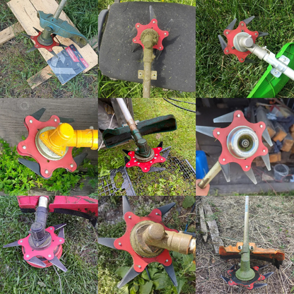 Řezací hlava má 6 super odolných čepelí z manganové oceli (příslušenství je součástí balení)