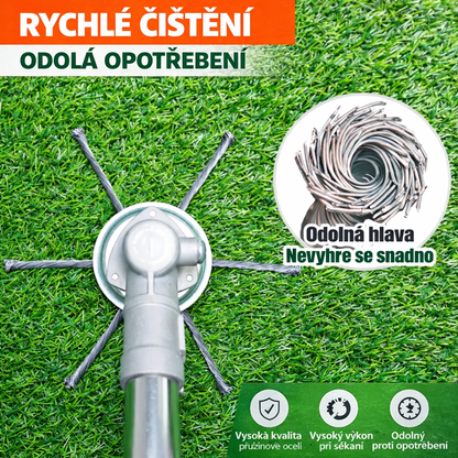 Ocelová žací hlava se 6 čepelemi – řešení pro super rychlé sekání trávy