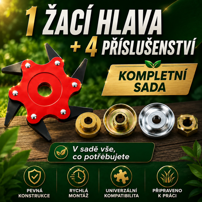 [🎁 4 PŘÍSLUŠENSTVÍ ZDARMA] – Žací kotouč se 6 čepelemi z manganové oceli