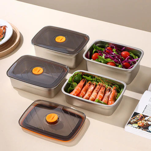 6 + 🎁3 ZDARMA | Potravinové dózy z nerezové oceli 316