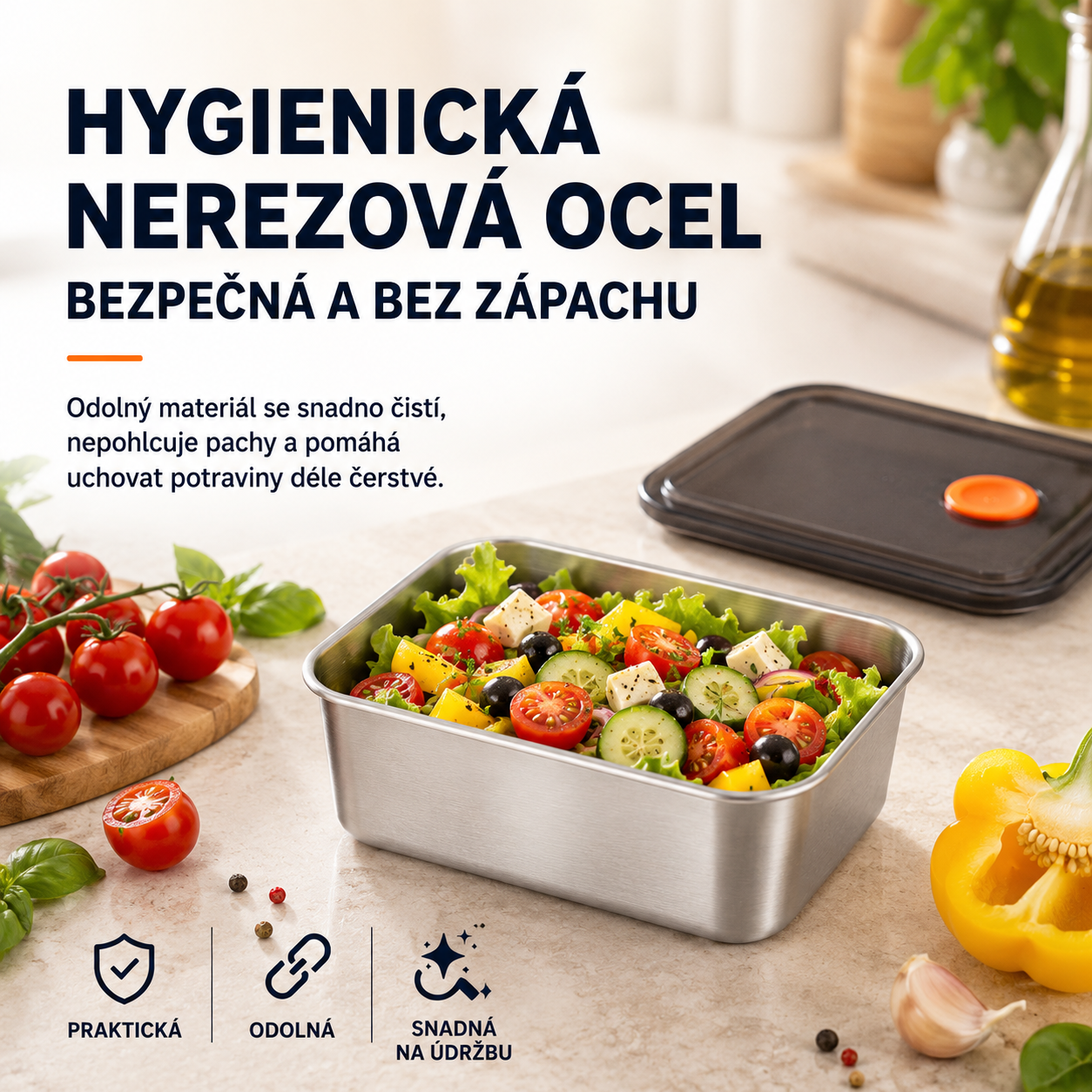 Mini Podnos Z Nerezové Oceli Premium V Japonském Stylu (13x10x5cm)