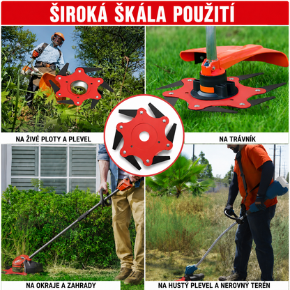 6zubá ocelová žací hlava pro vyžínač (včetně příslušenství)