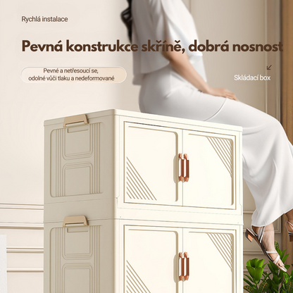 Multifunkční skříň s mnoha patry, velkou kapacitou, snadnou instalací a demontáží.