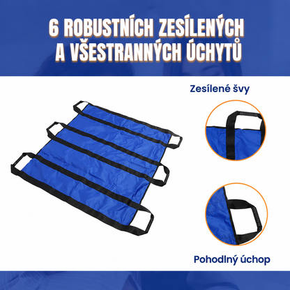 Přenosová podložka pro pacienty se 6 zesílenými madly – vhodná pro seniory a domácí péči