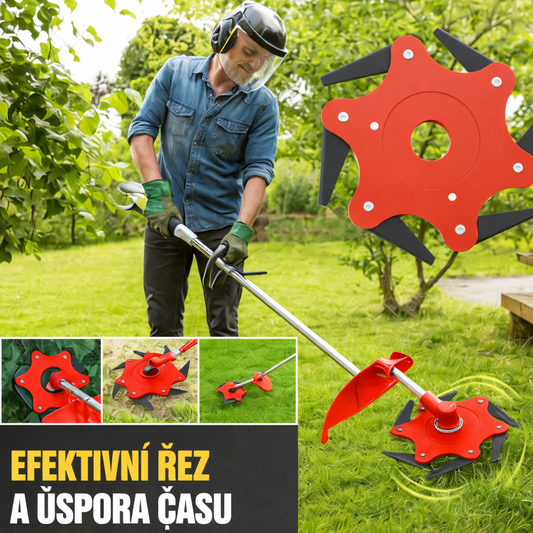Ocelová Čepel Na Trávu Se 6 Zuby (Včetně Příslušenství)