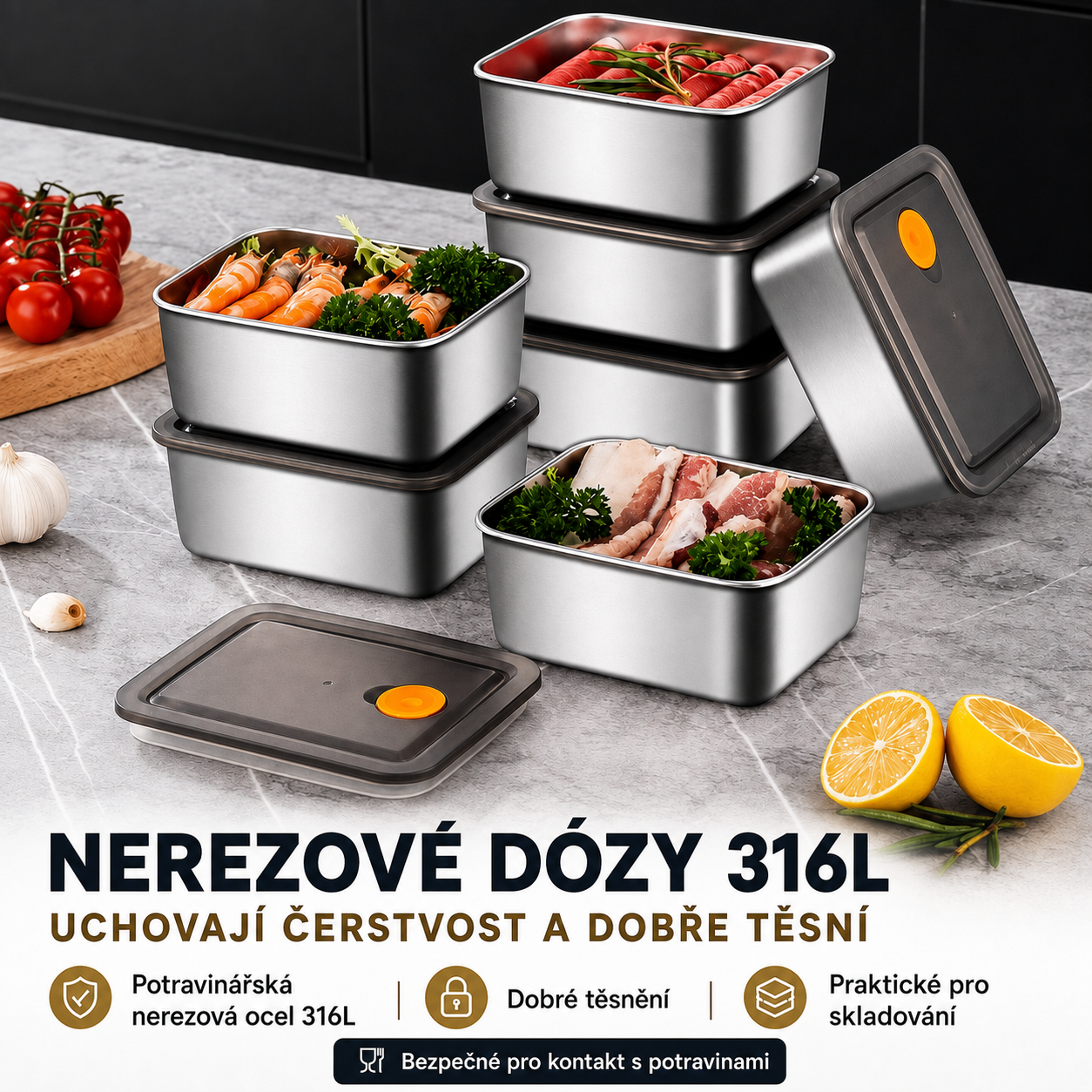 Mini Podnos Z Nerezové Oceli Premium V Japonském Stylu (13x10x5cm)