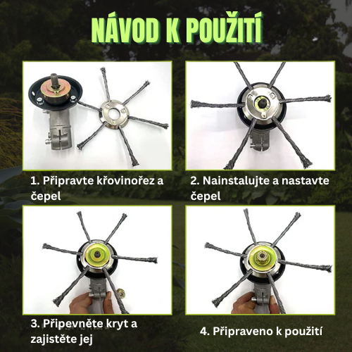 Hlava Sekačky Má 6 Pletených Ramen Z Odolného Ocelového Drátu