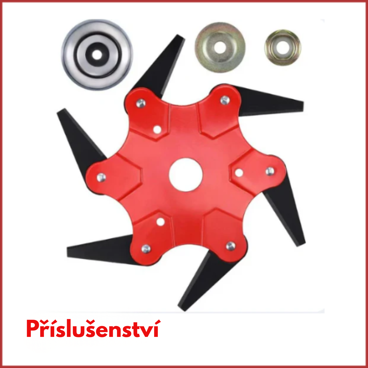 Žací kotouč na trávu se 6 ocelovými zuby (včetně příslušenství)