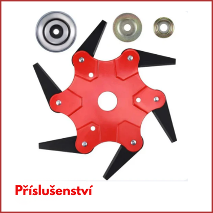 Žací kotouč na trávu se 6 ocelovými zuby (včetně příslušenství)