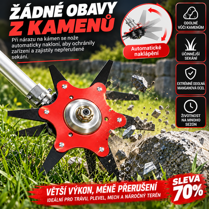 [🎁 7 PŘÍSLUŠENSTVÍ ZDARMA] – Žací kotouč se 6 čepelemi z manganové oceli