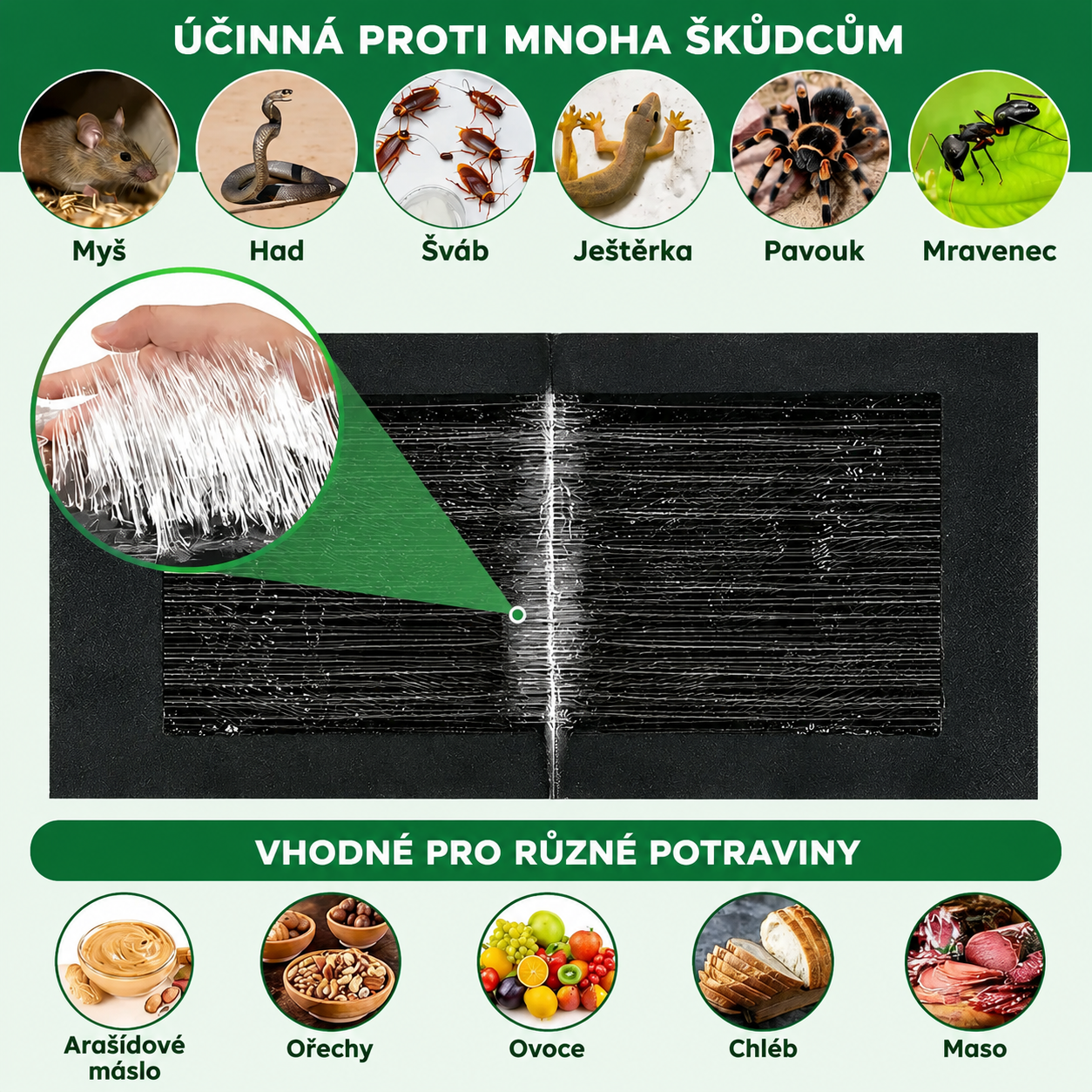 ⚡ Profesionální lepicí pasti – extra velké pro rychlejší odchyt (2 m × 27,5 cm)