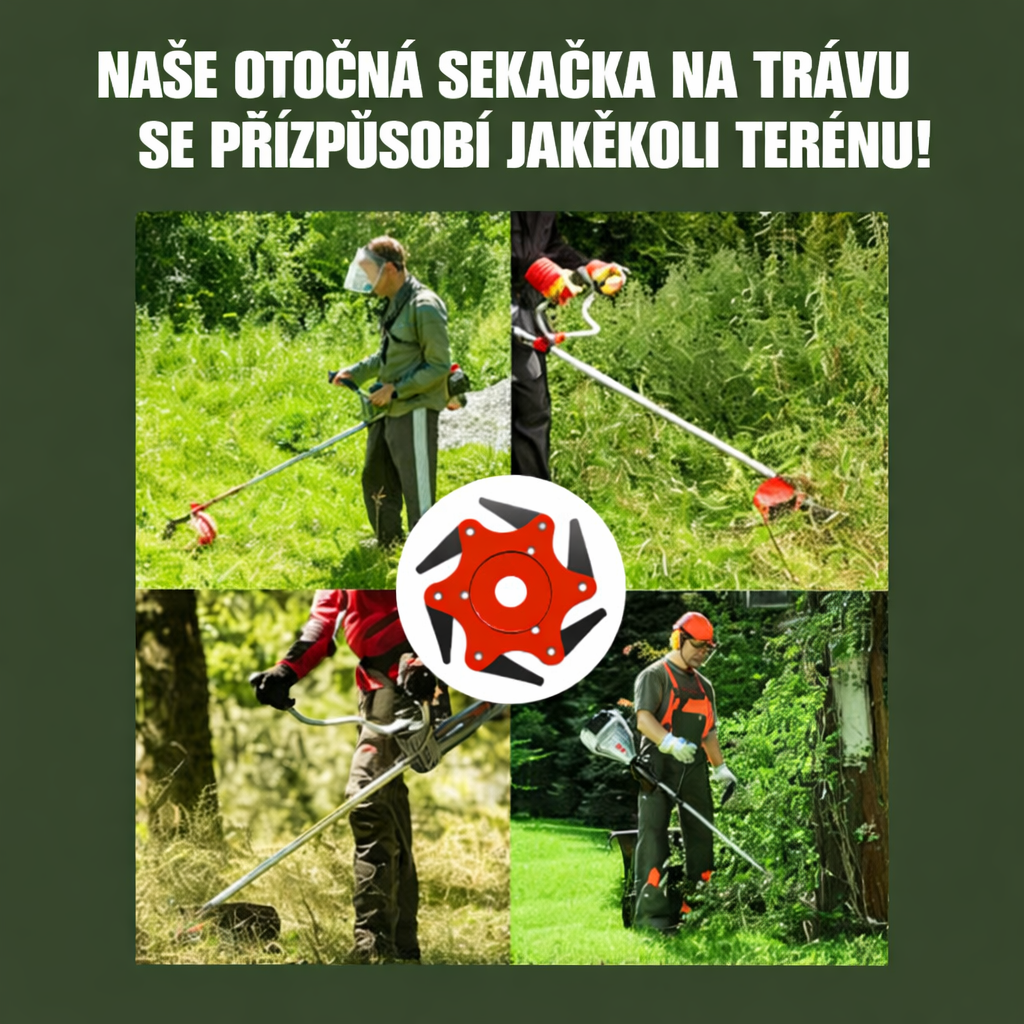 Ocelová Čepel Na Trávu Se 6 Zuby (Včetně Příslušenství)