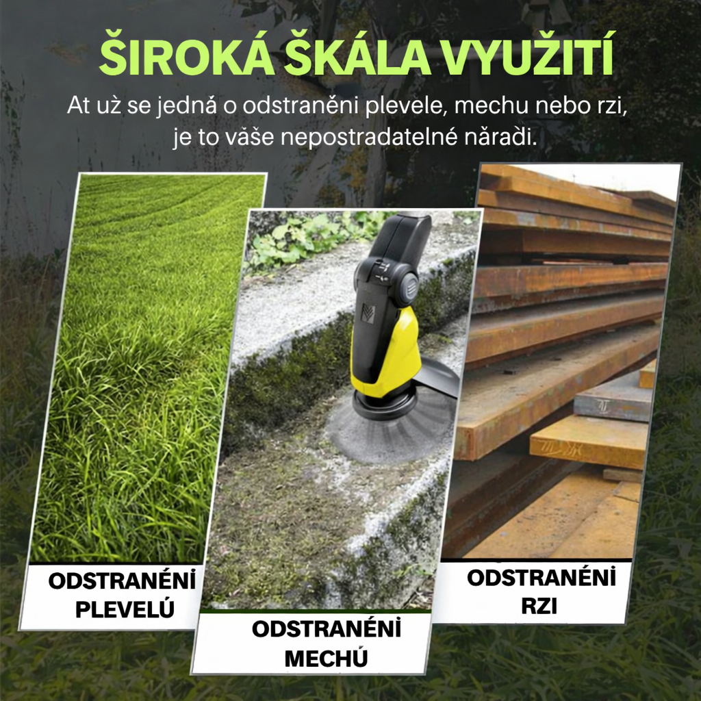 Ocelová žací hlava se 6 čepelemi – řešení pro super rychlé sekání trávy