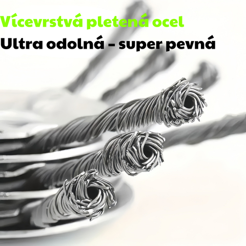 Žací hlava se 6 noži vyrobená z vysoce kvalitní oceli: odstraní všechny druhy plevele