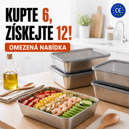 NEREZOVÁ NÁDOBA NA POTRAVINY SUS304 – 2400 ML – 25 × 20 × 6 CM