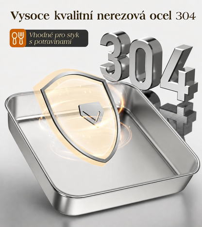 NEREZOVÁ NÁDOBA NA POTRAVINY SUS304 – 2400 ML – 25 × 20 × 6 CM