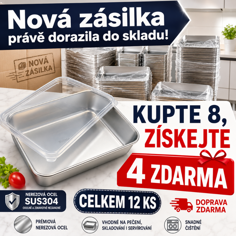 Nádoba z nerezové oceli 304 o objemu 2500 ml – Bezpečné a praktické řešení pro uchovávání potravin (25×20×6 cm)