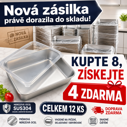 Nádoba z nerezové oceli 304 o objemu 2500 ml – Bezpečné a praktické řešení pro uchovávání potravin (25×20×6 cm)