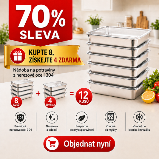 ⚜️ Nádoba Z Nerezové Oceli 304 — 2000ML | Uchovává Jídlo Čerstvé Až 30 Dní