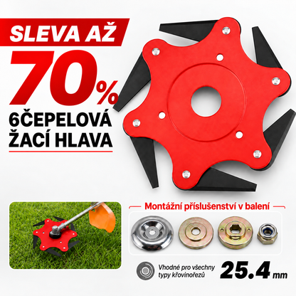 ⚡ AKCE AŽ -70 % | Žací Hlava Se 6 Čepelemi Z Manganové Oceli Včetně Příslušenství