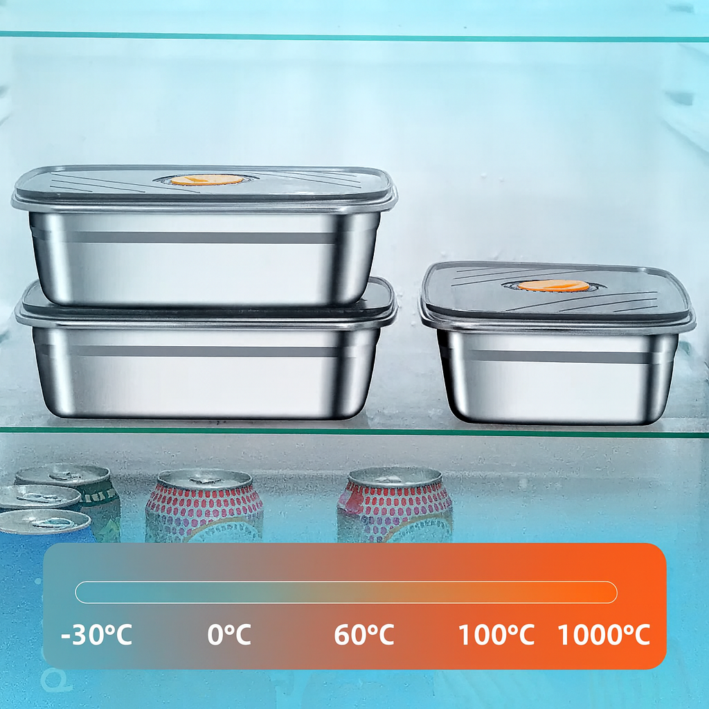 Antibakteriální Nádoba Na Potraviny Z Nerezové Oceli Inox 316 – 1000Ml | Sleva 70%