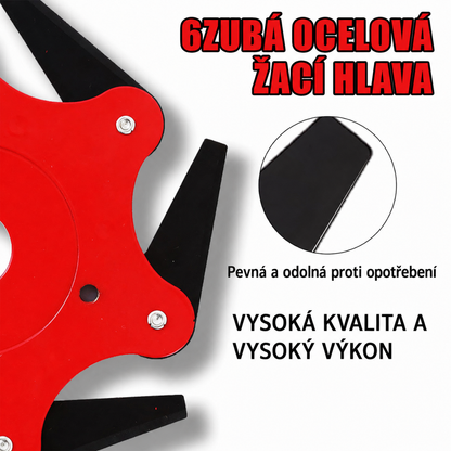 Nůž na trávu se 6 ocelovými zuby (příslušenství je součástí balení)