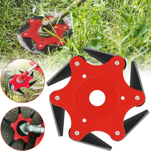 Řezací hlava má 6 super odolných čepelí z manganové oceli (příslušenství je součástí balení)