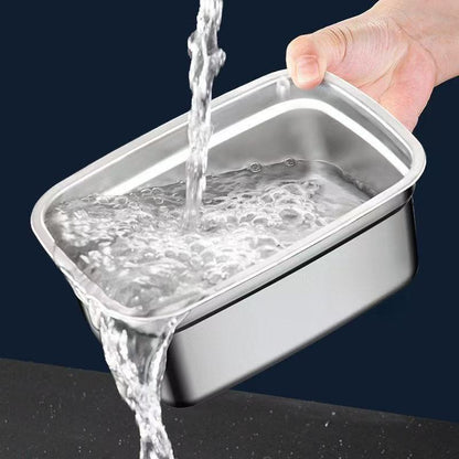 [🎁 Sada 6+3 zdarma] Antibakteriální Vakuová Nádoba Na Potraviny Z Nerezové Oceli, Velká Velikost 1500ml (19 x 14 x 8 cm)