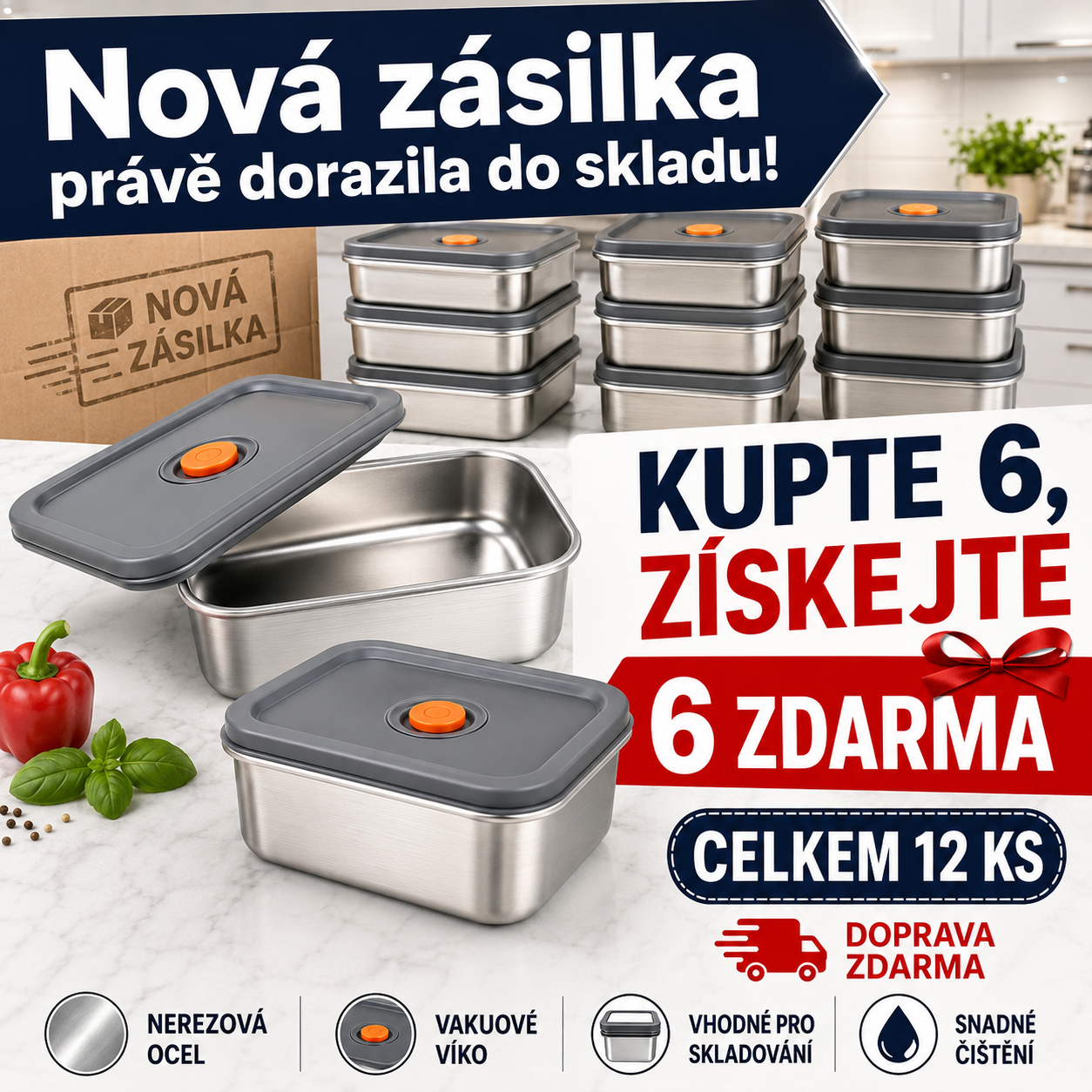 Nádoba z nerezové oceli 316 o objemu 1000 ml – Bezpečné a praktické řešení pro uchovávání potravin (19 × 14 × 6 cm)