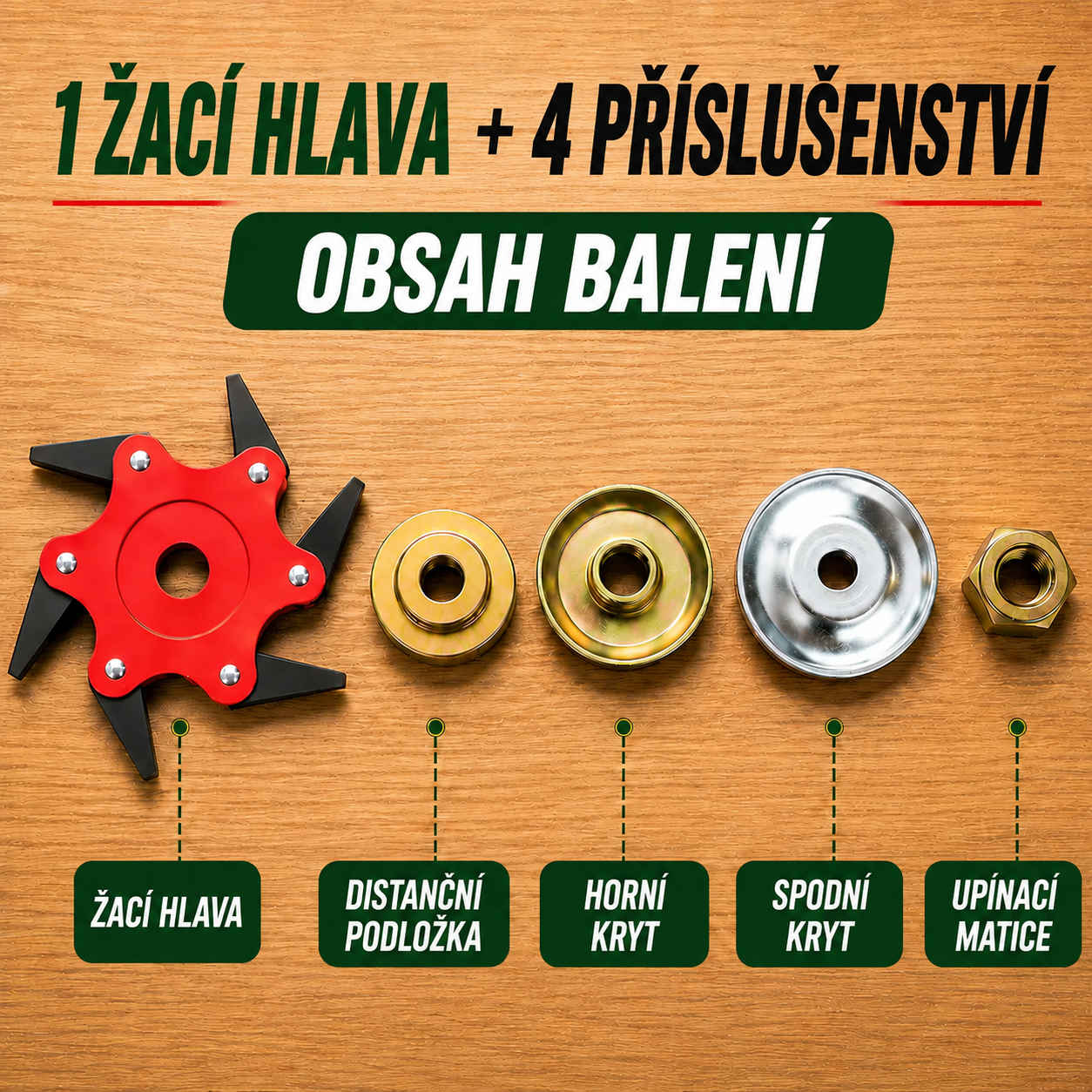 6Blade – Žací hlava se 6 čepelemi z manganové oceli
