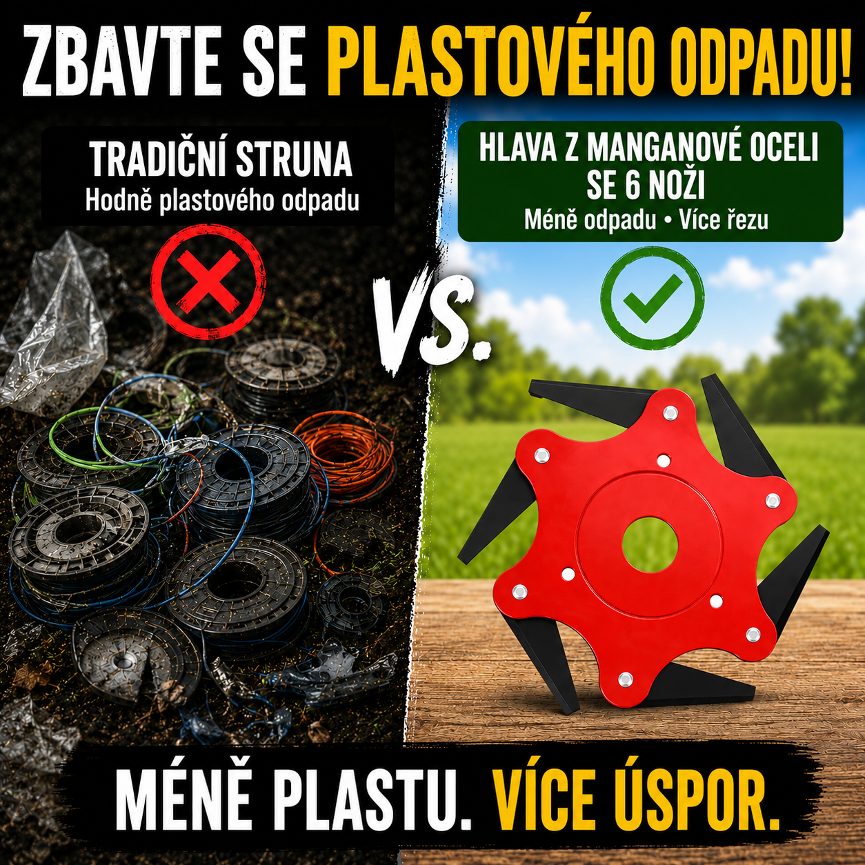 6Blade – Žací hlava se 6 čepelemi z manganové oceli