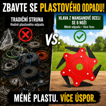 6Blade – Žací hlava se 6 čepelemi z manganové oceli