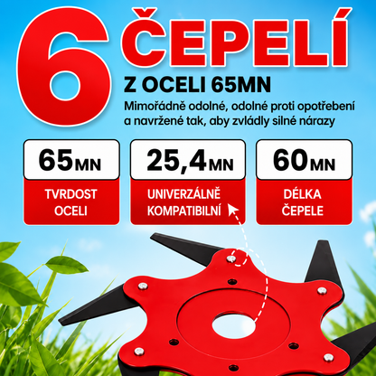 6Blade – Žací hlava se 6 čepelemi z manganové oceli