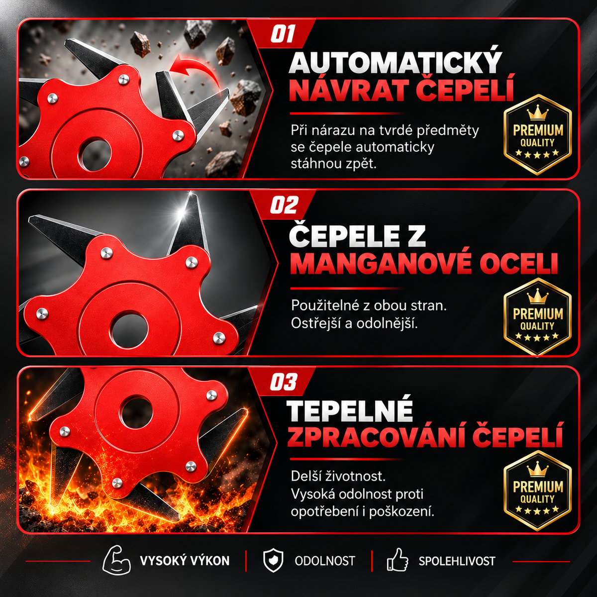 [🎁 7 PŘÍSLUŠENSTVÍ ZDARMA] – Žací kotouč se 6 čepelemi z manganové oceli