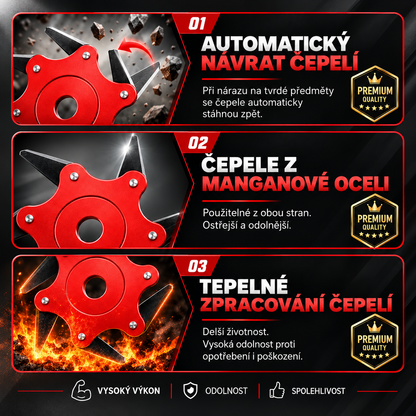 [🎁 7 PŘÍSLUŠENSTVÍ ZDARMA] – Žací kotouč se 6 čepelemi z manganové oceli