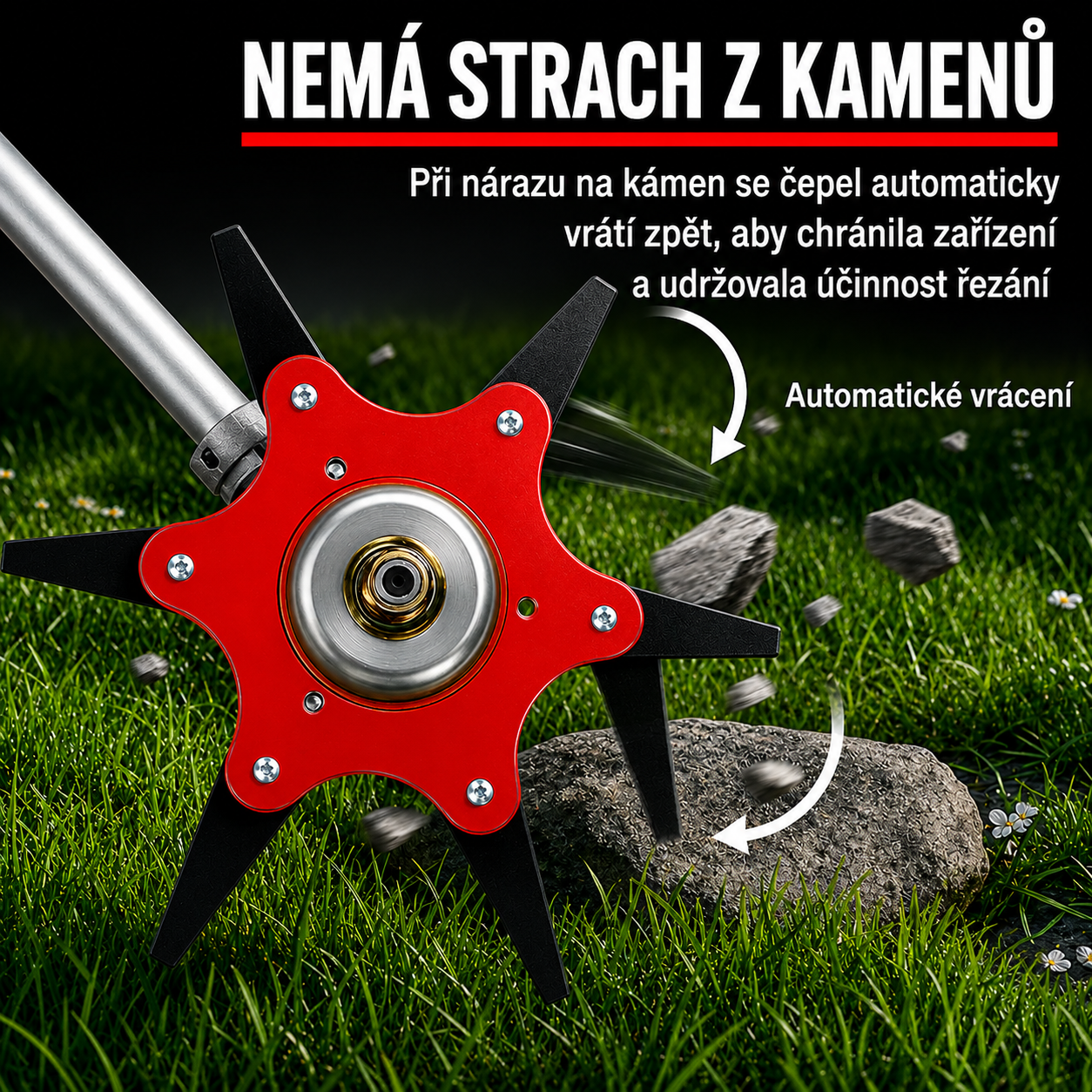 6Blade – Žací hlava se 6 čepelemi z manganové oceli