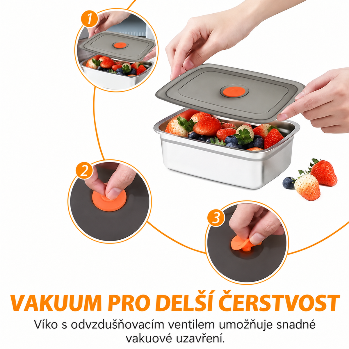 Nádoba z nerezové oceli 316 o objemu 1000 ml – Bezpečné a praktické řešení pro uchovávání potravin (19 × 14 × 6 cm)
