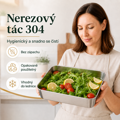 Nádoba na potraviny z nerezové oceli 304 s hermetickým víkem – Delší čerstvost, bez zápachu a plýtvání